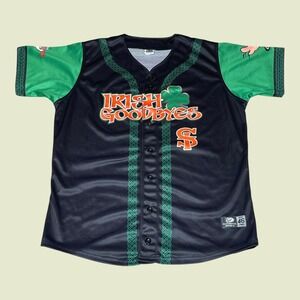 Vintage USA OT Sports Irish Goodbyes Baseball Jersey Mens 46 St Patricks‎ Day 18